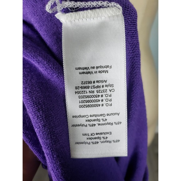 Wilfred Free Aritzia Women's XS Dress Esther Astral Violet Purple Stretchy NWT - Picture 7 of 7